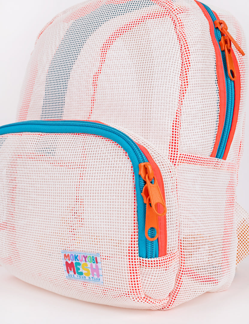 air mesh mini backpack MOKUYOBI Women's Mesh Mini Backpack - White