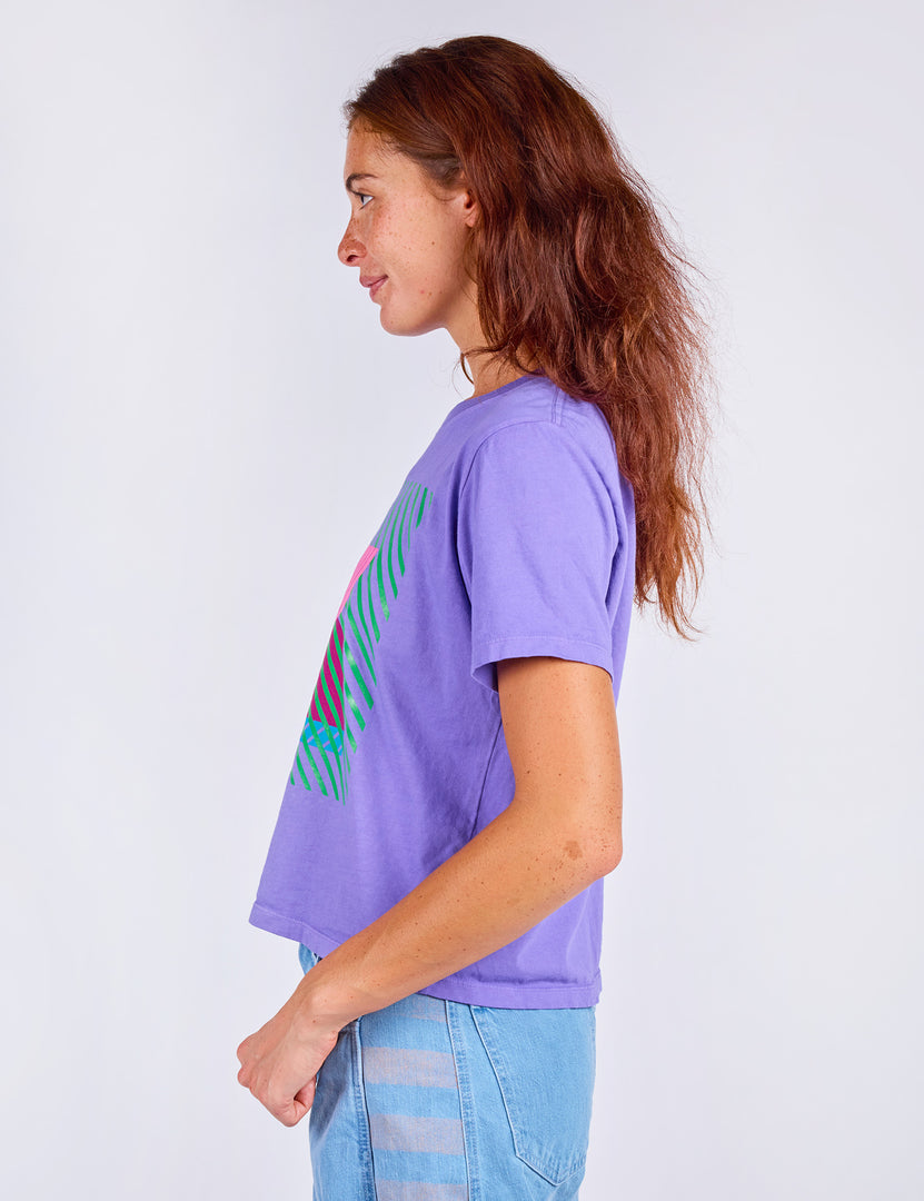 Bevel Stripe Crop Tee