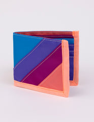 a bi-fold wallet in multiple colors