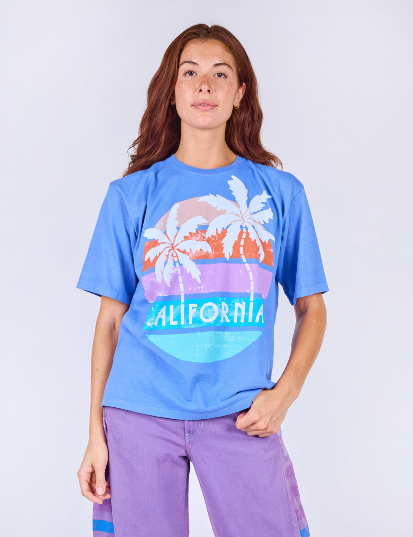 Cali Palm Oversized Beach Tee