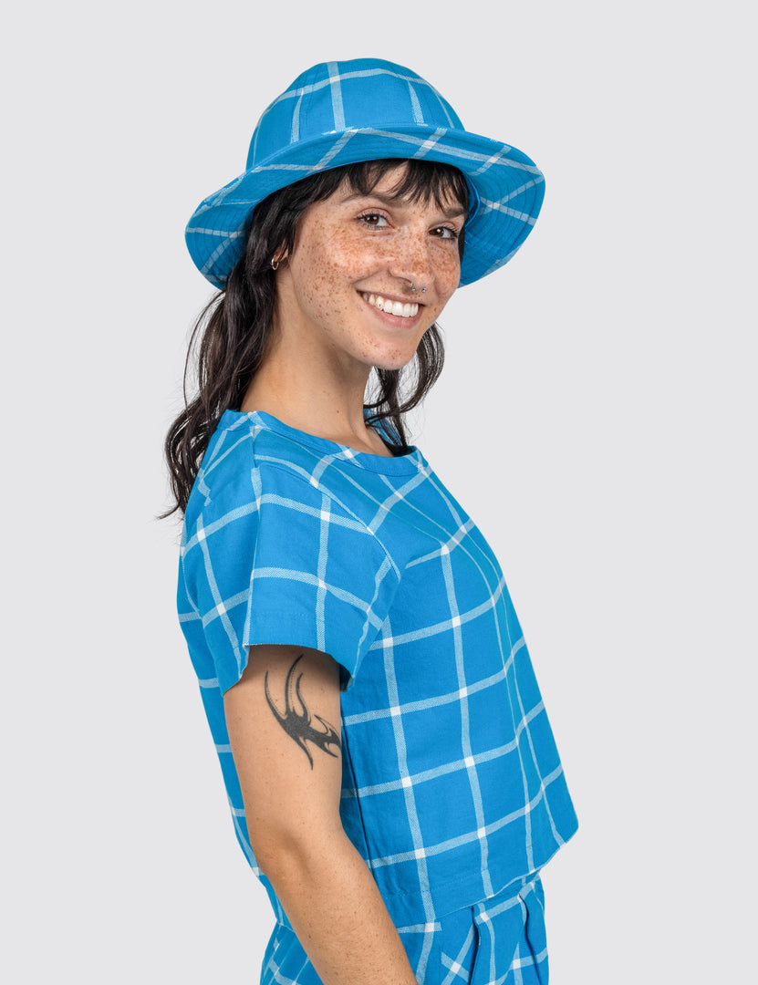 woman in the Grid Hat