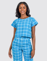 woman in the Grid Top