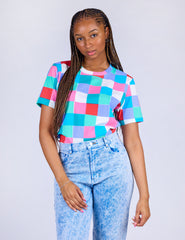 Checker Crop Tee