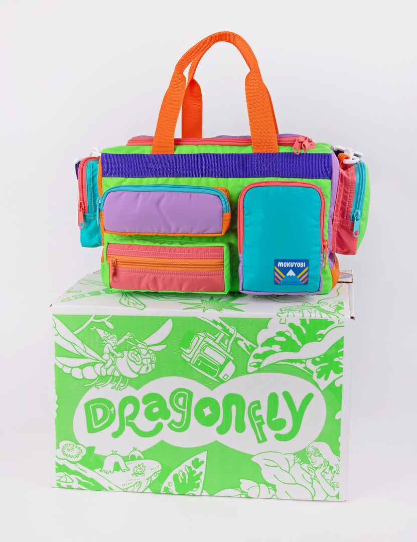 Club Bag Colorful Dragonfly | Bamboo Trading Company