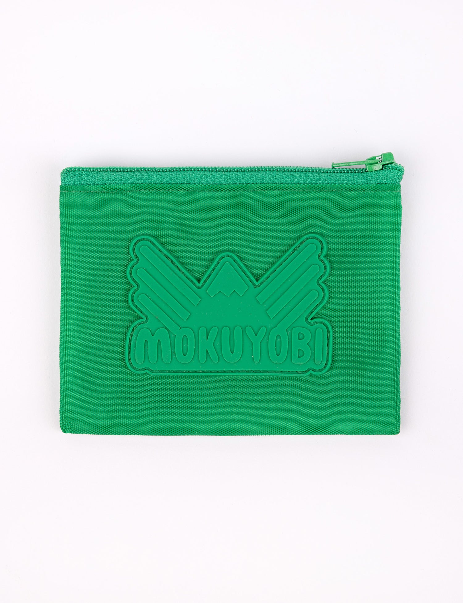 Small coin pouch with mokuyobi logo in green
