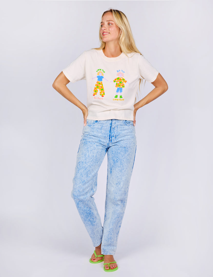 Little Top Big Pants Crop Tee