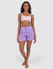 Woman wearing Grid Shorts