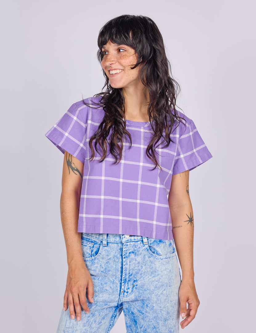 Majesty Grid Crop Top