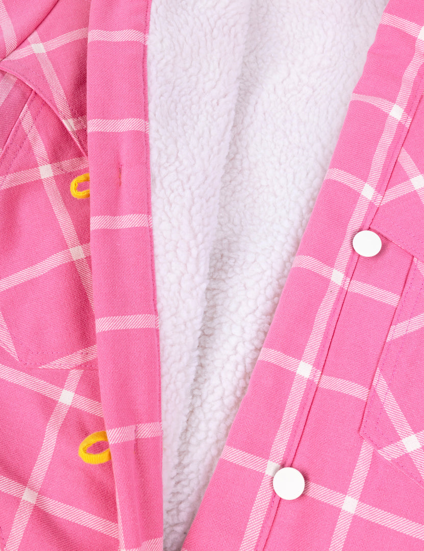 Close-up of the duster jacket and buttons