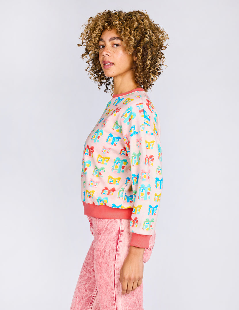 Presents Crop Crew Sweatshirt