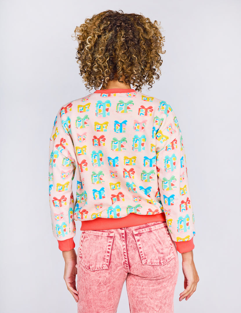 Presents Crop Crew Sweatshirt