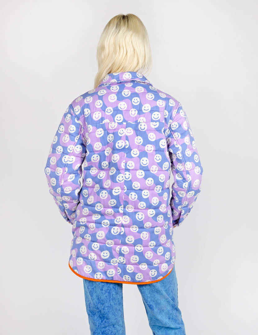 Purple Smappy Quilted Overshirt