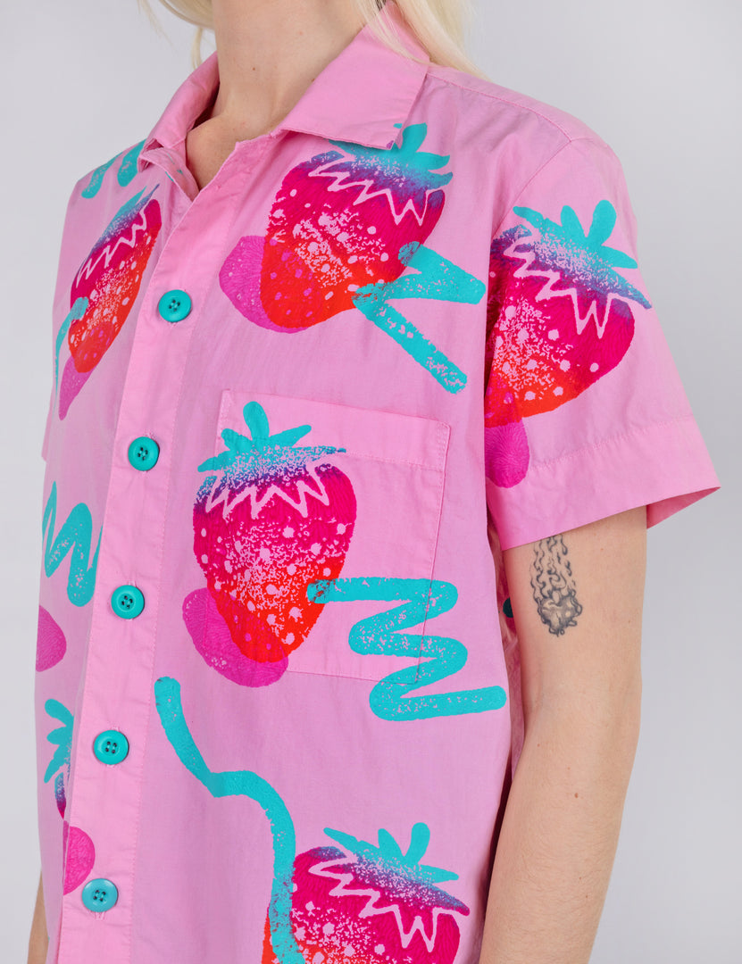 Snazzberry Tropical Button Up
