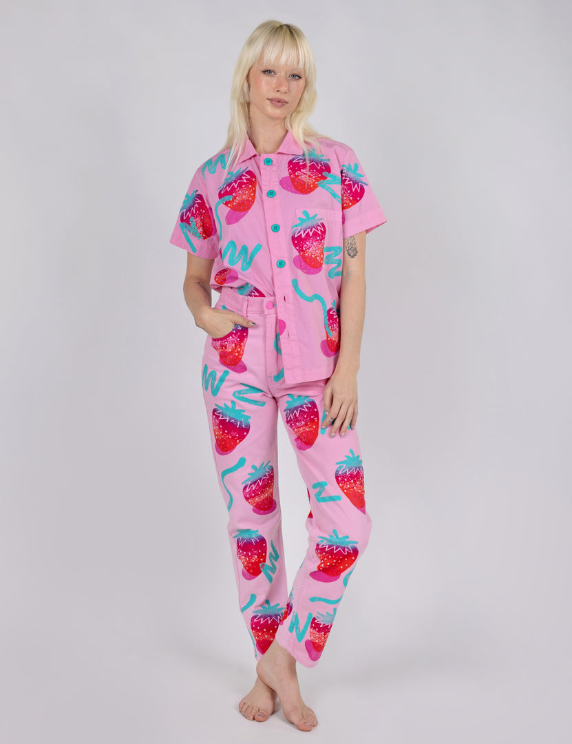 Snazzberry Tropical Button Up