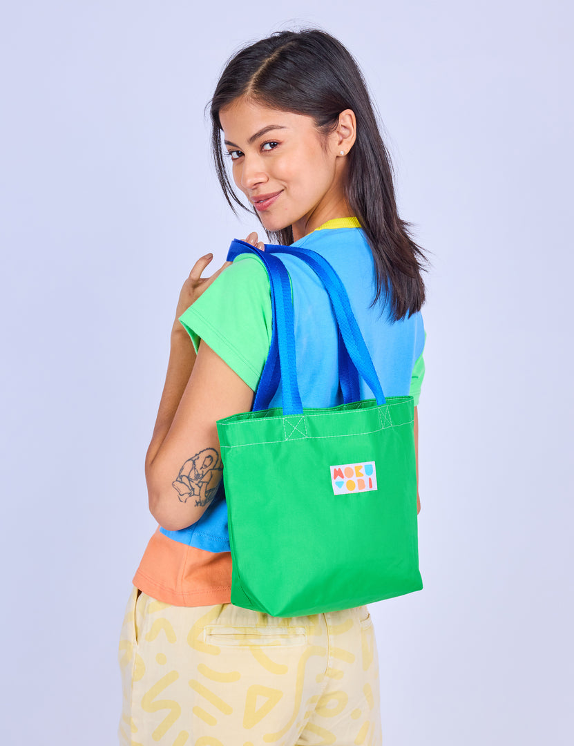 Spring Green Nylon Mini Tote