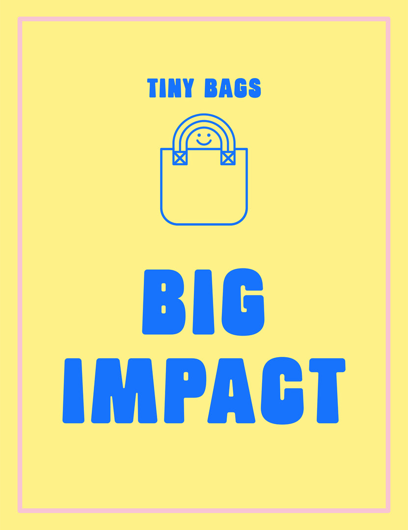 The words tiny bag big impact