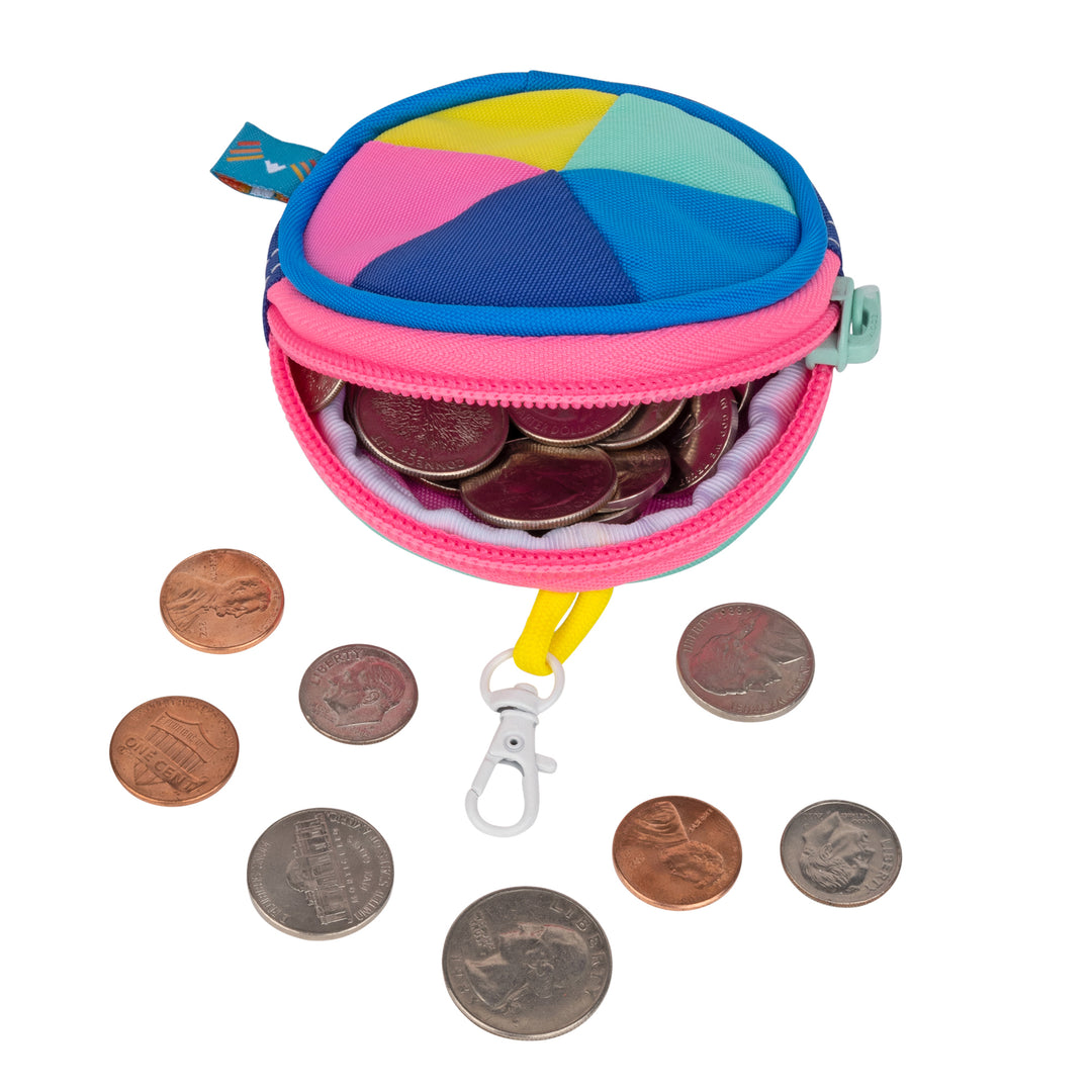 Carnival Spiral Coin Pouch Keychain