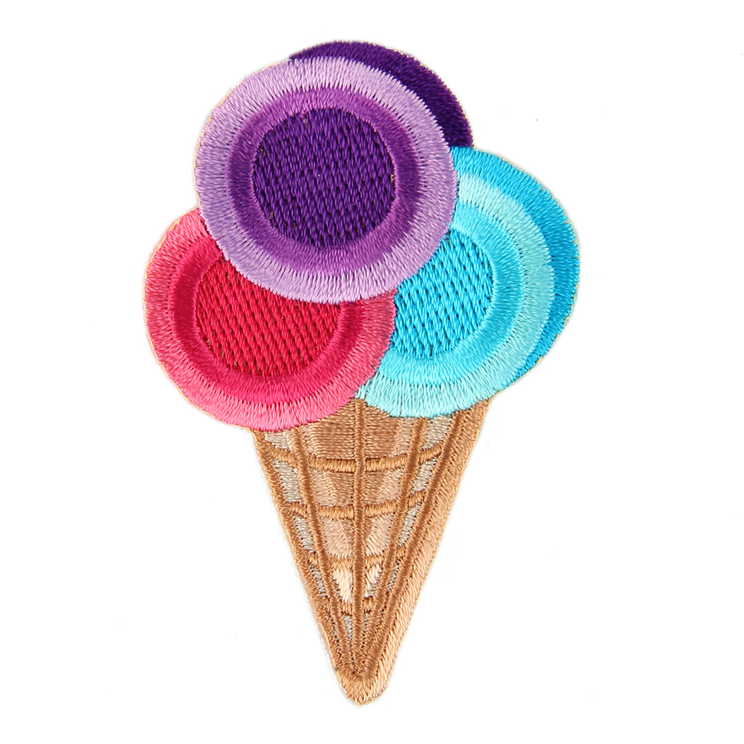 Ice Cream Cone Embroidered Sticker