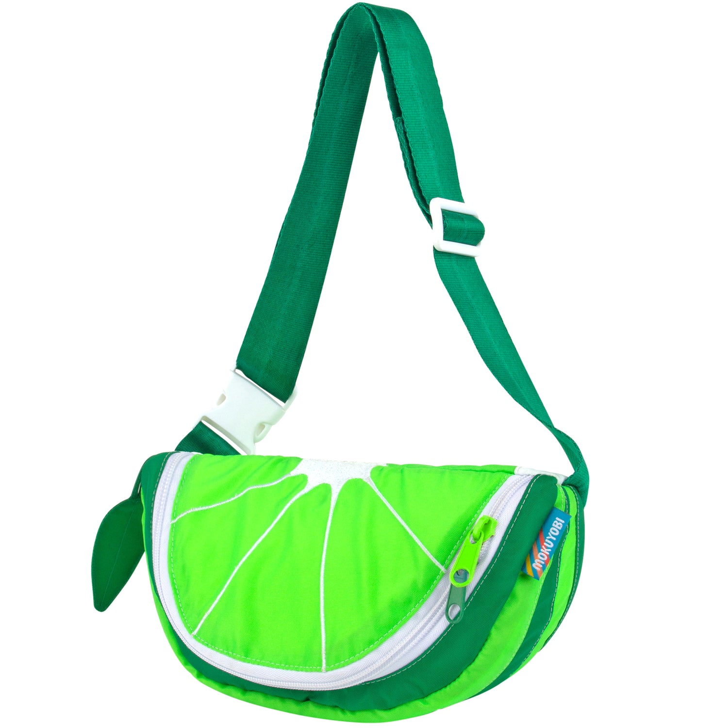 Lime fruit design fanny pack sling in various colors.