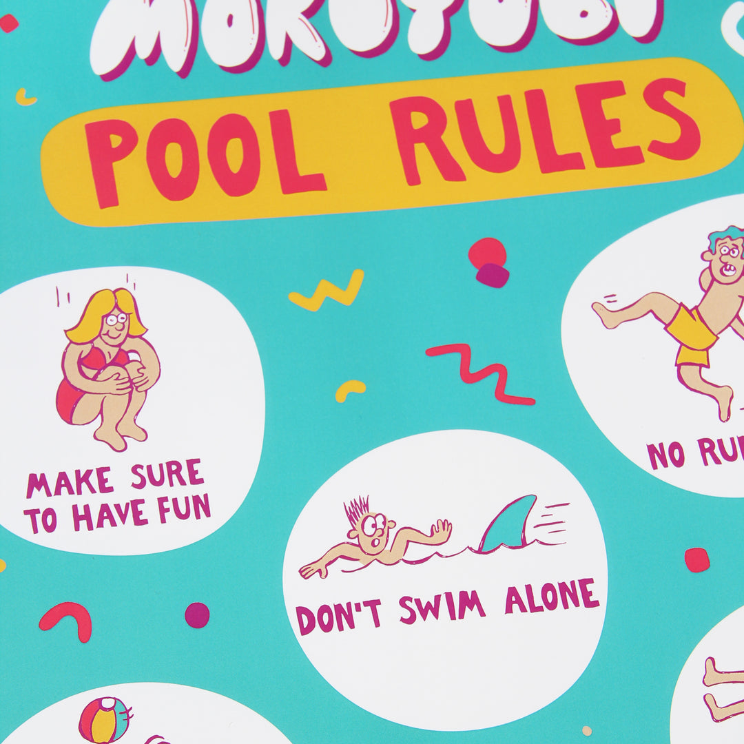 Pool Rules Poster