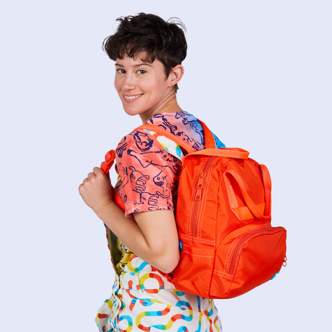 Red Orange Mini Atlas Backpack